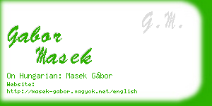 gabor masek business card