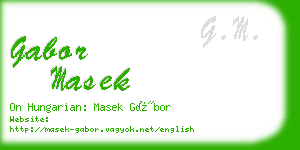 gabor masek business card